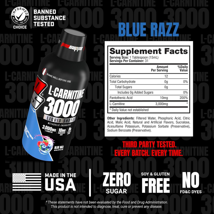 Pro Supps L-Carnitine 3000, Berry - 473ml