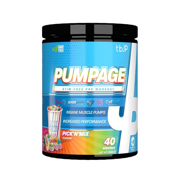 Trained By JP Pumpage Stim Free Pre-Workout 400g - Pic n Mix - Pre Workout at MySupplementShop by Trained By JP