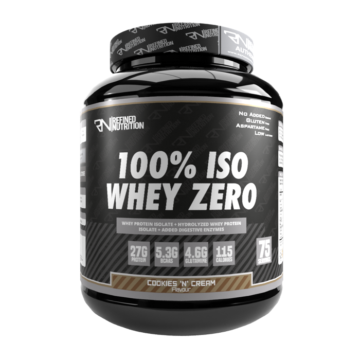 Refined Nutrition 100% Iso Whey Zero 2.27kg Cookies and Cream - Sports Supplements at MySupplementShop by Refind Nutrition
