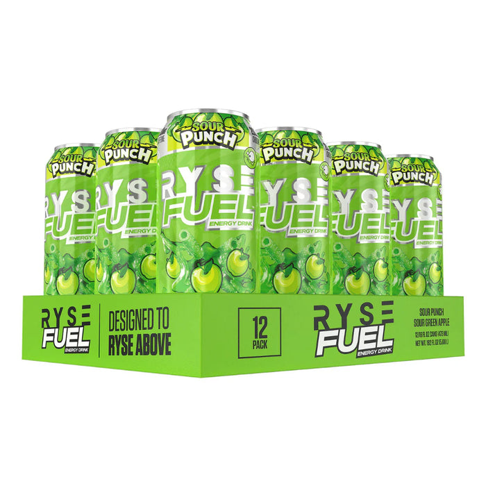 RYSE Fuel 12 x 473ml - Sour Punch Green Apple - Sports Nutrition at MySupplementShop by RYSE