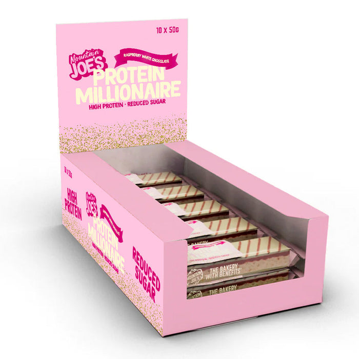 Mountain Joe's Protein Bar 12x55g - Raspberry Ripple - Protein Bars at MySupplementShop by Mountain Joe's