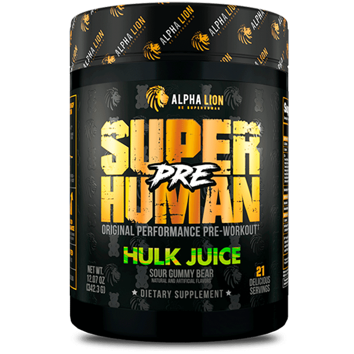 Alpha Lion SUPERHUMAN® PRE 342.3g: Elevate Your Workouts - Hulk Juice - Pre Workout at MySupplementShop by Alpha Lion