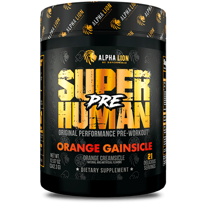 Alpha Lion SUPERHUMAN® PRE 342.3g: Elevate Your Workouts - Orange Gainsicle - Pre Workout at MySupplementShop by Alpha Lion