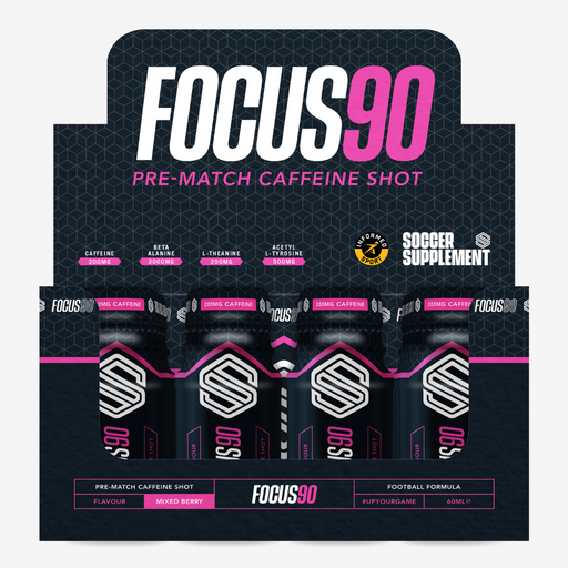 Soccer Supplement Focus Shot Caffeinated Drink 12x60ml Mixed Berry - Sports Supplements at MySupplementShop by Soccer Supplement