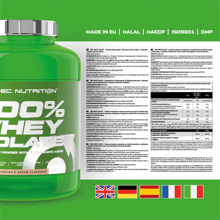 SciTec 100% Whey Isolate 1816g
