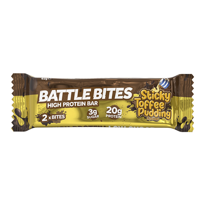 Battle Bites Protein Bars – High Protein, Low Sugar Snack – All Flavours Available 12x62g