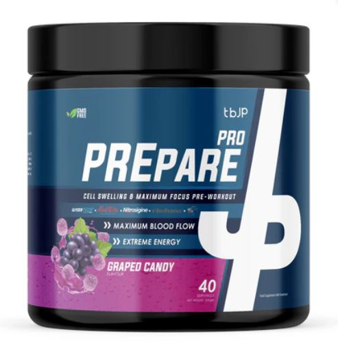 Trained By JP PrePare Pro 340g - Graped Candy - Pre Workout at MySupplementShop by Trained By JP