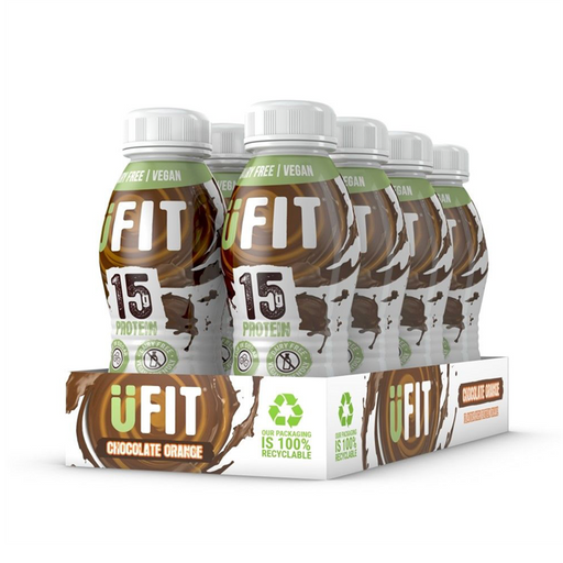 UFIT Vegan Protein RTD 8x310ml Chocolate Orange - Sports Nutrition at MySupplementShop by UFIT Protein