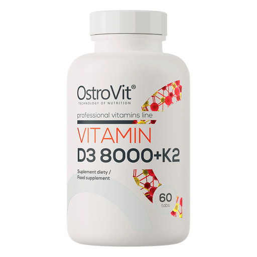 OstroVit Vitamin D3 8000 IU + K2 60 Tabs - Sports Supplements at MySupplementShop by Ostrovit