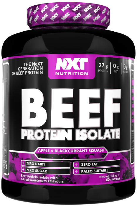 NXT Nutrition Beef Protein Isolate 1.8kg - Apple & Blackcurrant - Protein Powder at MySupplementShop by Nxt Nutrition