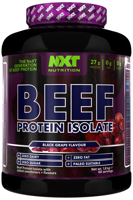 NXT Nutrition Beef Protein Isolate 1.8kg - Black Grape - Protein Powder at MySupplementShop by Nxt Nutrition