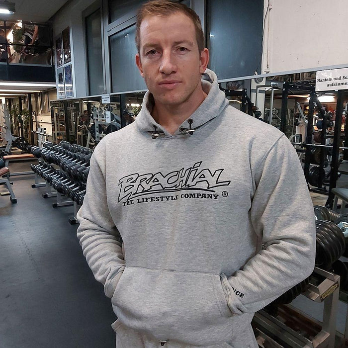 Brachial Hoody Gain - Greymelange - XXL - Hoody at MySupplementShop by Brachial The Lifestyle Company