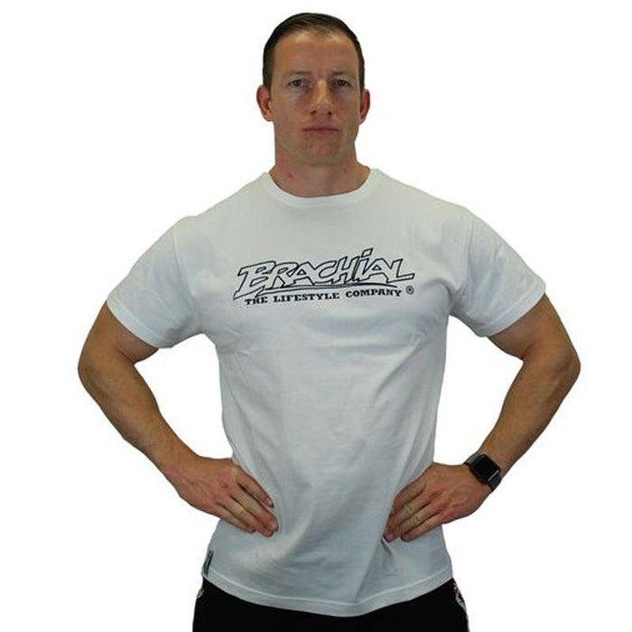 Brachial T-Shirt Gain - White/Black - XL - T-Shirt at MySupplementShop by Brachial The Lifestyle Company