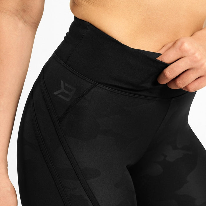 Better Bodies Camo High Tights - Black Camo - Small - Tights at MySupplementShop by Better Bodies