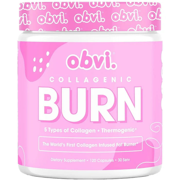 Obvi Collagenic Burn - Collagen-Infused Metabolism & Weight Support Supplement, 120 Capsules