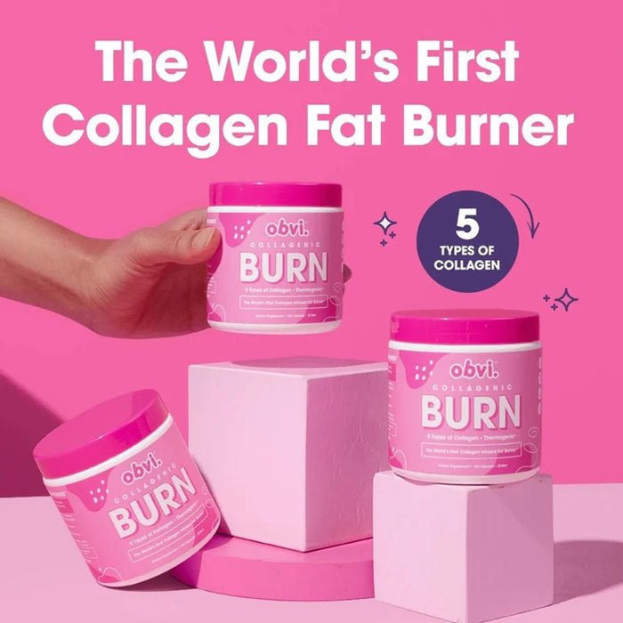 Obvi Collagenic Burn - Collagen-Infused Metabolism & Weight Support Supplement, 120 Capsules