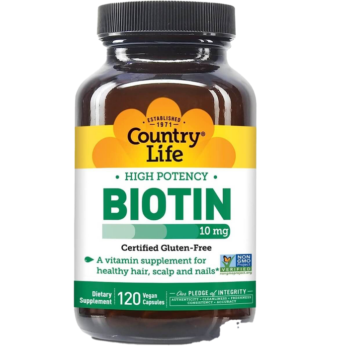 Country Life Biotin 10mg 120 Vegan Capsules