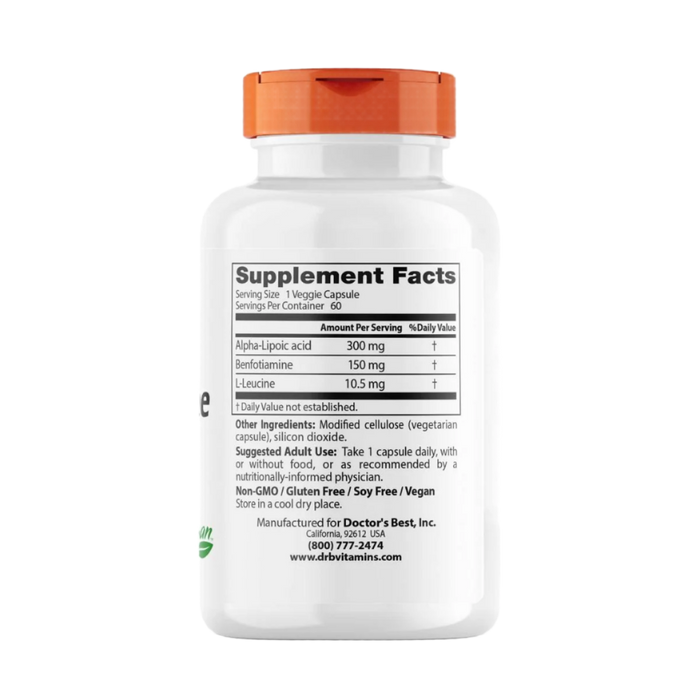 Doctor's Best Benfotiamin 150 + Alpha-Liponsäure 300 - 60 Kapseln