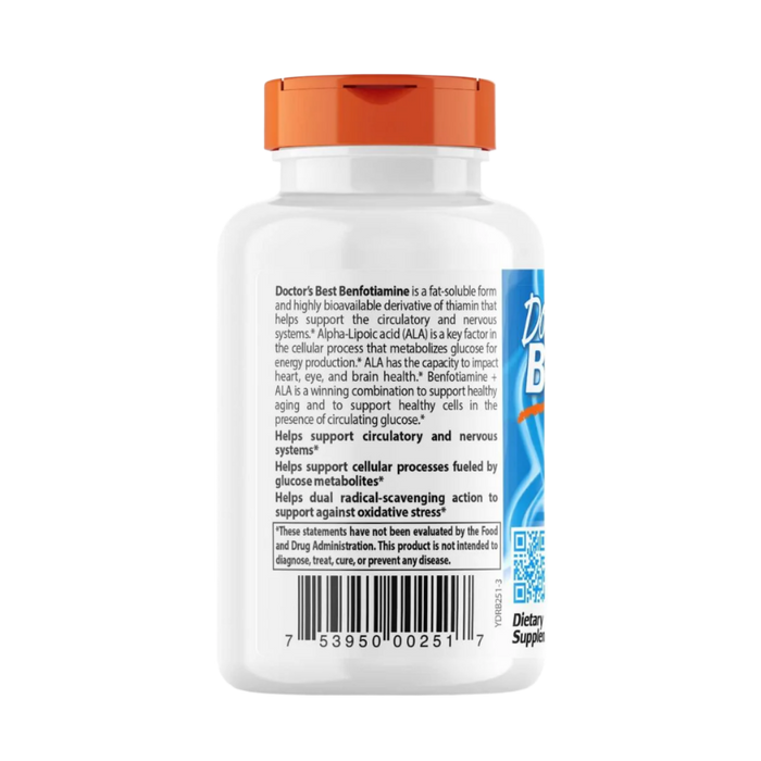Doctor's Best Benfotiamin 150 + Alpha-Liponsäure 300 - 60 Kapseln