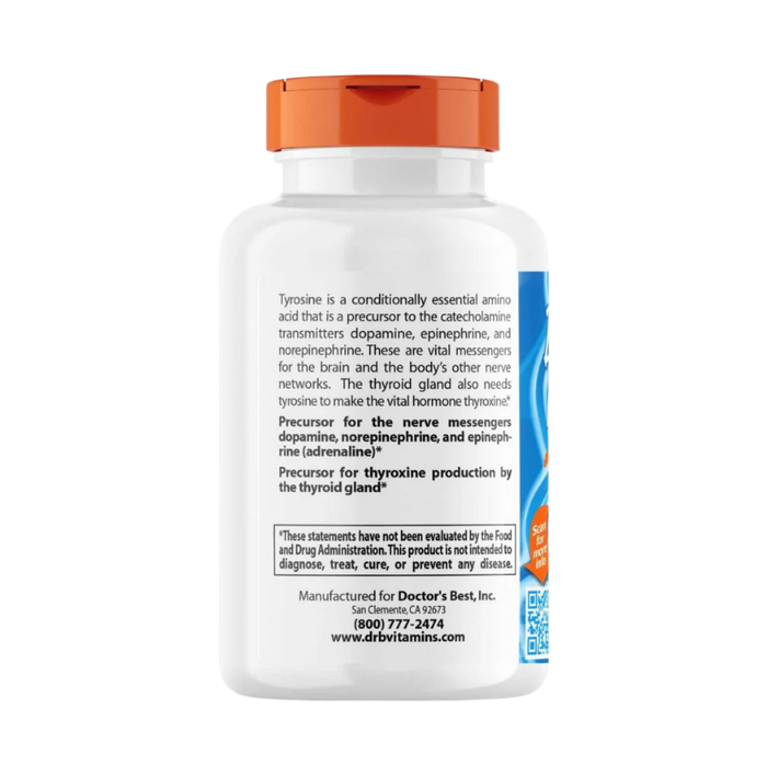 Doctor's Best Bestes L-Tyrosin, 500 mg – 120 Kapseln
