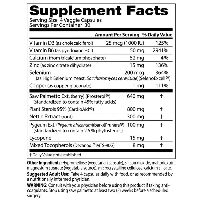 Doctor's Best Comprehensive Prostate Formula 120 Veggie Capsules - Health and Wellbeing at MySupplementShop by Doctor's Best