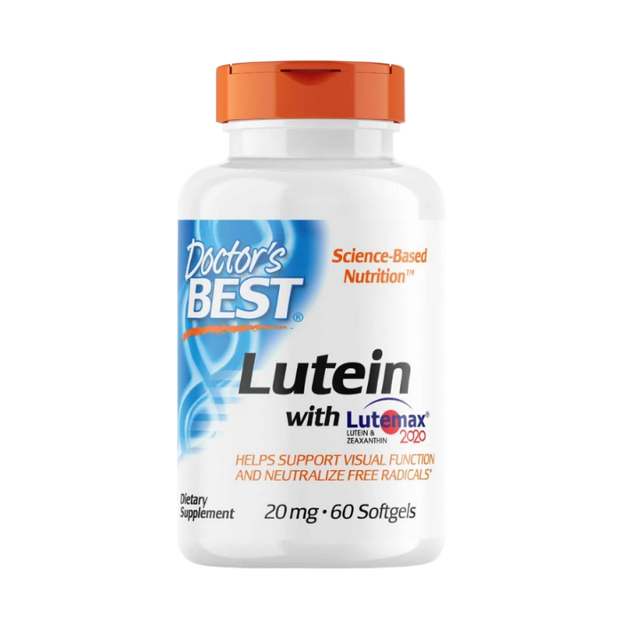Doctor's Best Lutein mit Lutemax, 20 mg – 60 Kapseln