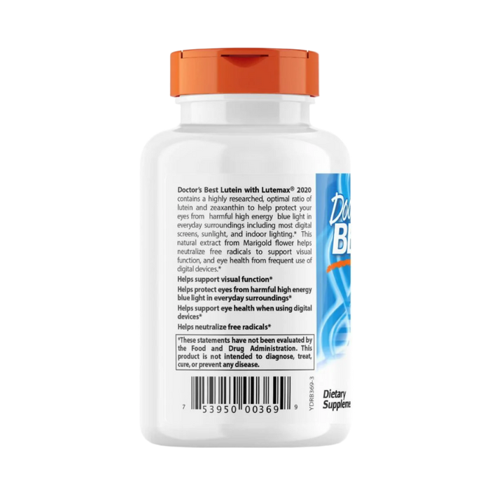 Doctor's Best Lutein mit Lutemax, 20 mg – 60 Kapseln
