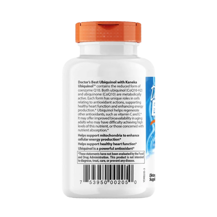 Doctor's Best Ubiquinol mit Kaneka QH, 100 mg – 60 Kapseln