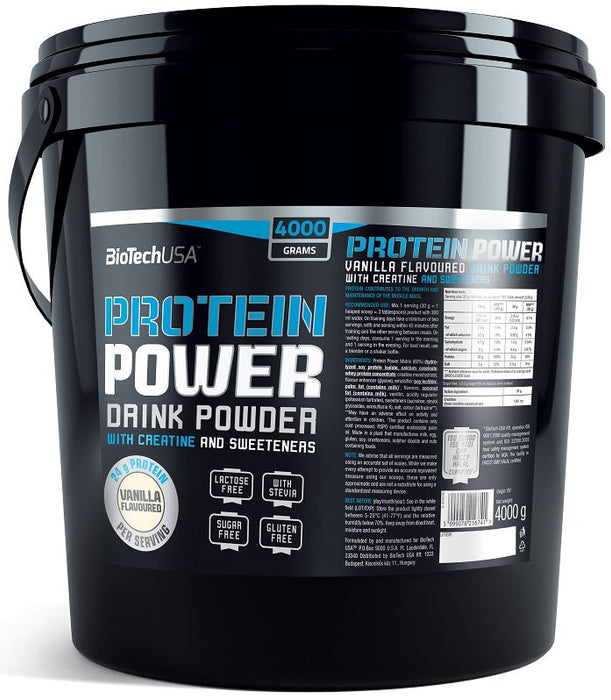 BioTechUSA Protein Power, Vanilla - 4kg - Protein at MySupplementShop by BioTechUSA