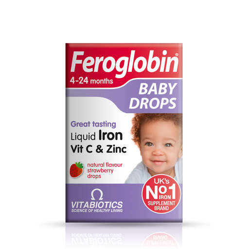 Vitabiotics Feroglobin Natural Flavour Strawberry 4-24 Months Baby Drops - 30ml - Children at MySupplementShop by Vitabiotics