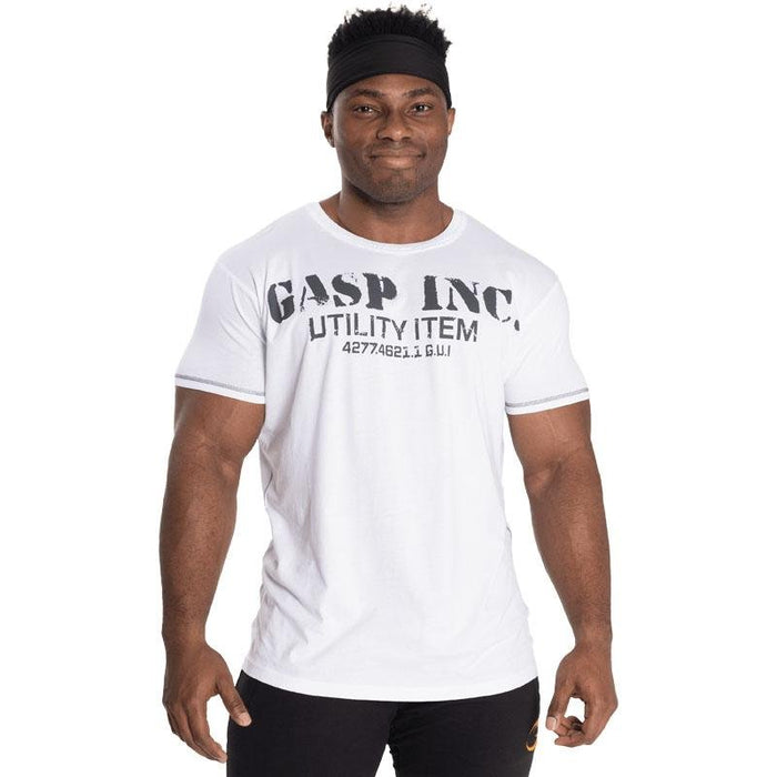 GASP Basic Utility Tee - White - Medium - T-Shirt at MySupplementShop by Gasp