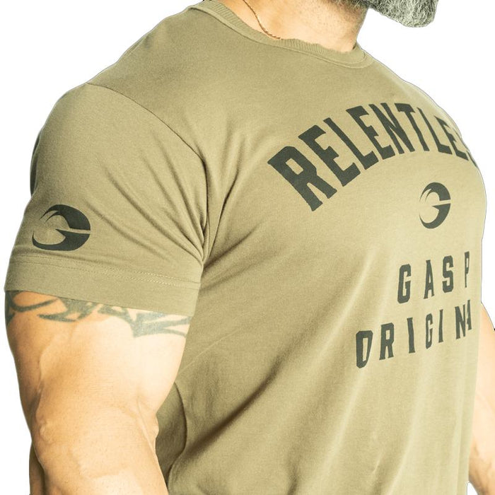 GASP Relentless Skull Tee Washed Green - Medium - Tee at MySupplementShop by Gasp