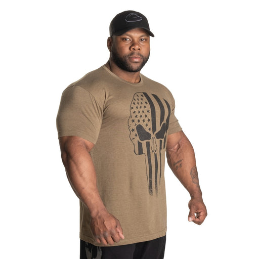 GASP Skull Standard Tee - Army Green Melange - Standard Tee at MySupplementShop by Gasp