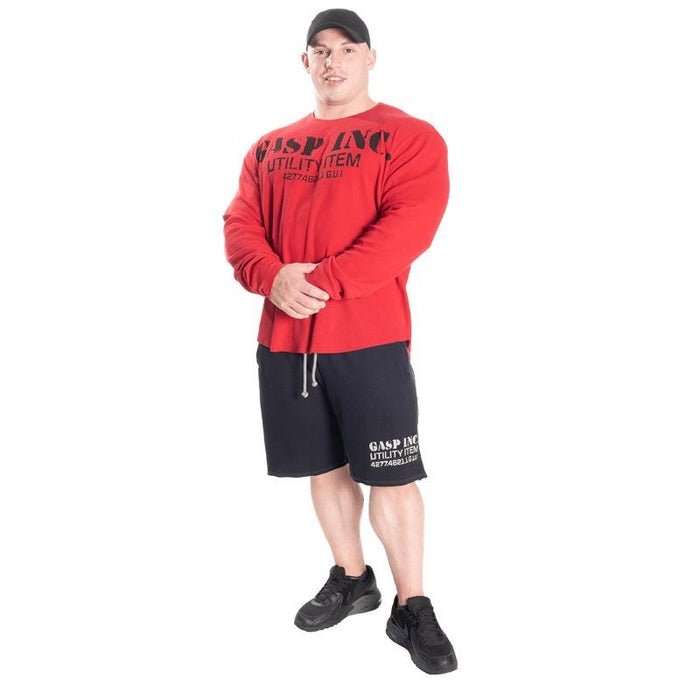 GASP Thermal Gym Sweater - Chilli Red - Thermal Gym Sweater at MySupplementShop by Gasp