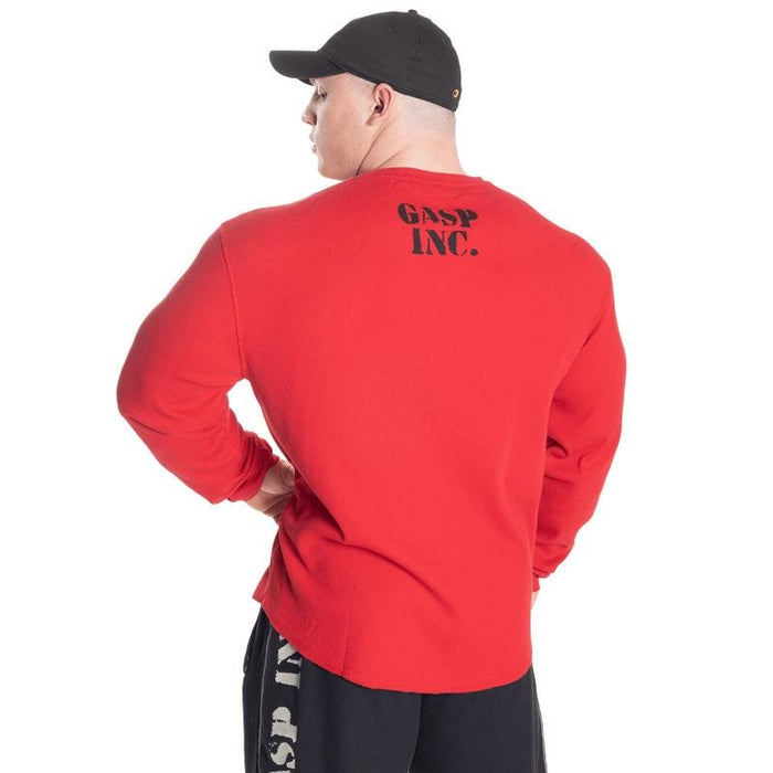 GASP Thermal Gym Sweater - Chilli Red - Thermal Gym Sweater at MySupplementShop by Gasp