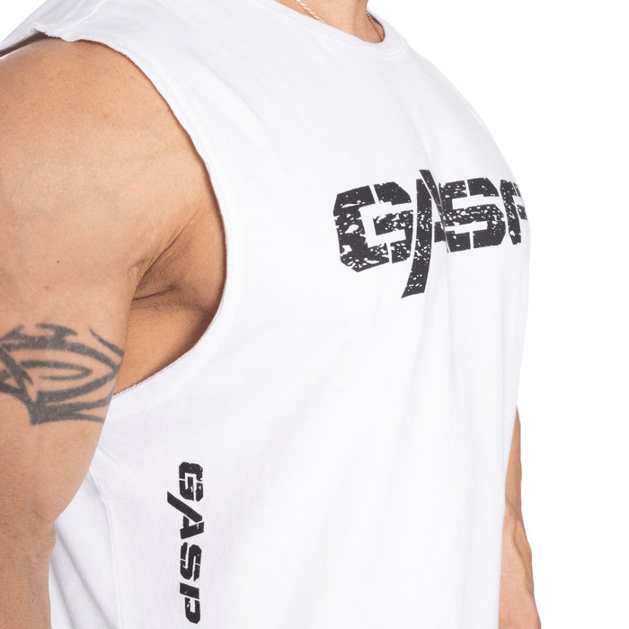 GASP Vintage Tank - White - Large - Vintage Tank at MySupplementShop by Gasp