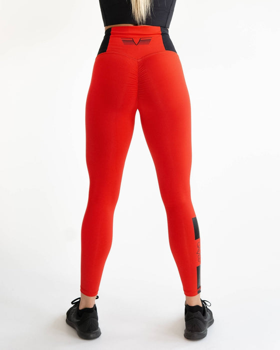 Gavelo Pop Red Scrunch Leggings - Leggings at MySupplementShop by Gavelo