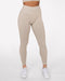 Gavelo Seamless Ribbed Leggings - Sand - Leggings at MySupplementShop by Gavelo