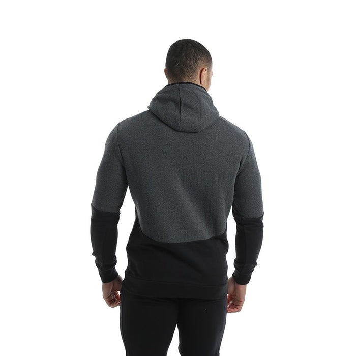 Golds Gym Full Zip Hooded Sweater - Black/Charcoal - XL - Hooded Sweater at MySupplementShop by Gold's Gym