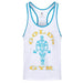 Golds Gym Muscle Joe Contrast Stringer - White/Turquoise - Stringer at MySupplementShop by Gold's Gym