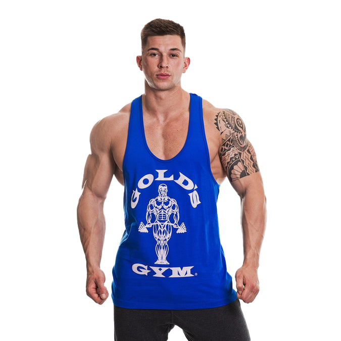 Golds Gym Stringer Joe Premium Vest Royal Blue