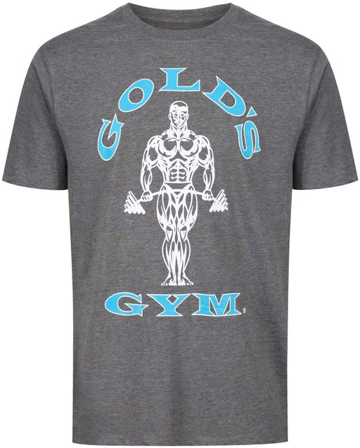 Golds Gym Muscle Joe T-Shirt - Grey/Turquoise - T-shirt at MySupplementShop by Gold's Gym