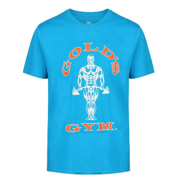 Golds Gym Muscle Joe T-Shirt - Turquoise/Orange - T-shirt at MySupplementShop by Gold's Gym