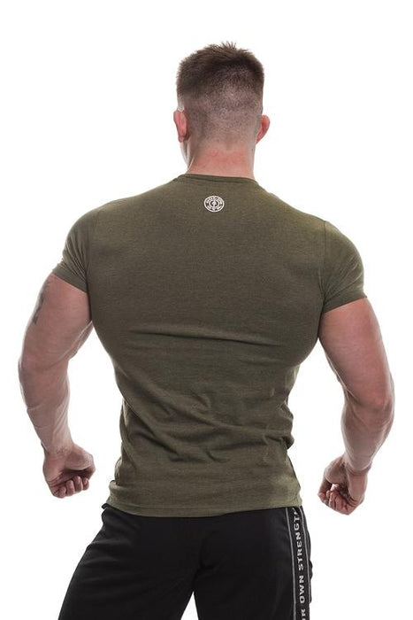 Gold's Gym Printed Vintage Style T-Shirt Army Marl - Large - T-shirt at MySupplementShop by Gold's Gym