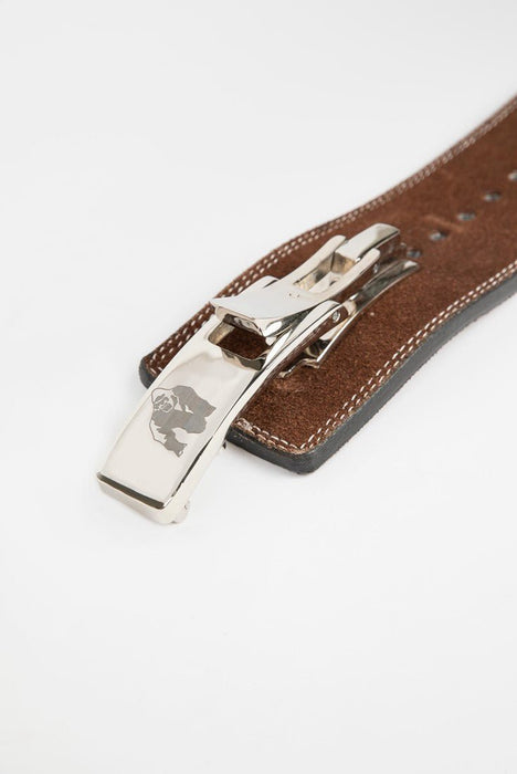 Gorilla Wear 4 Inch Leather Lever Belt Brown