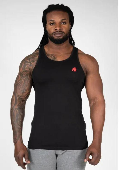 Gorilla Wear Adams Stretch Tank Top Black - Tank Top at MySupplementShop by Gorilla Wear