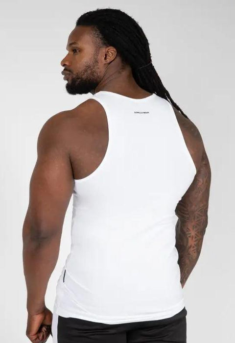 Gorilla Wear Adams Stretch Tank Top White - XXXL - Tank Top at MySupplementShop by Gorilla Wear