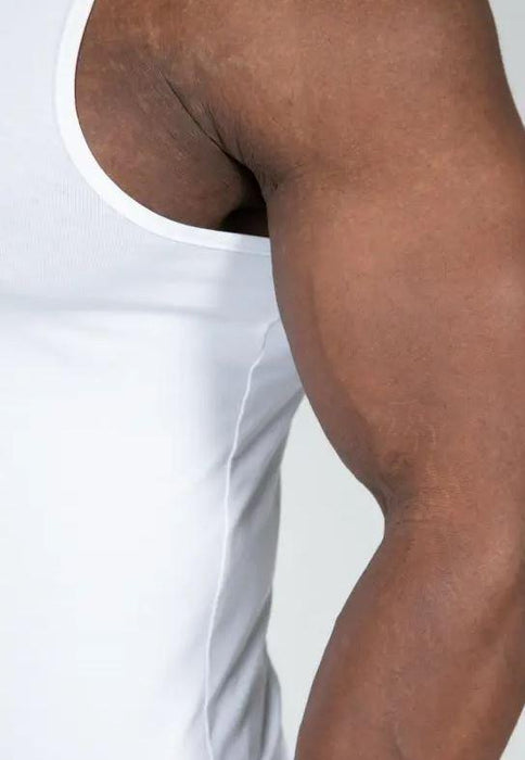 Gorilla Wear Adams Stretch Tank Top White - Tank Top at MySupplementShop by Gorilla Wear