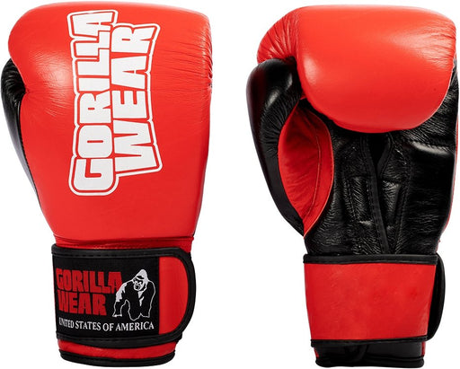 Gorilla Wear Ashton Boxing Gloves - Red/Black - Boxing Gloves at MySupplementShop by Gorilla Wear