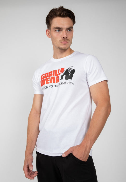 Gorilla Wear Classic T-Shirt White - T-Shirt at MySupplementShop by Gorilla Wear